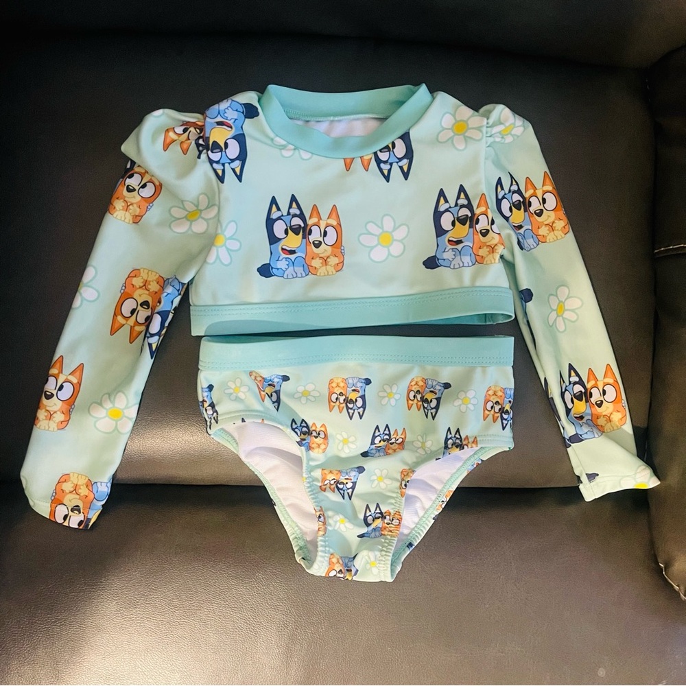 2pc Bluey Swimsuit for 12 month old toddler